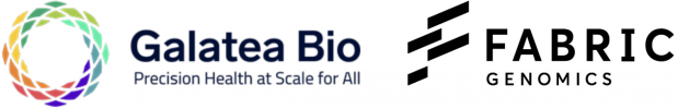 Galatea Bio logo and Fabric Genomics logo